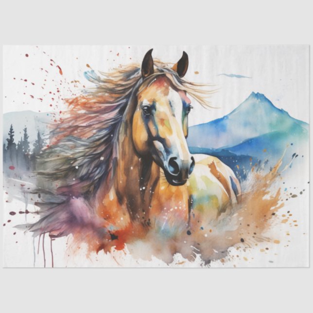 Farbfarbiges Papier für das Pferdegeflecht (Vorderseite)