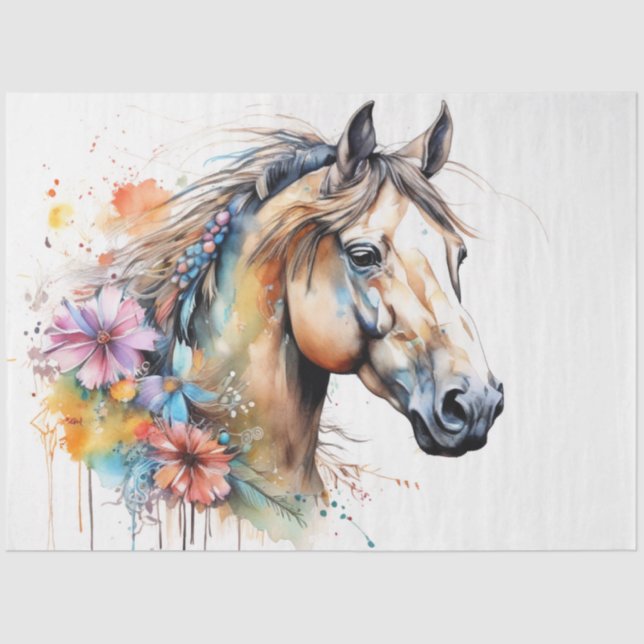 Farbfarbiges Papier für das Pferdegeflecht (Vorderseite)