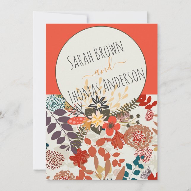 FARBFARBIL BOHO FLORAL EINLADUNG (Rückseite)