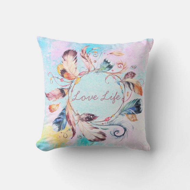 Farbfederkissen Kissen (Vorderseite)