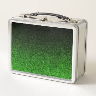 Farbfehler und Schwarzer Glitzer Metall Lunch Box