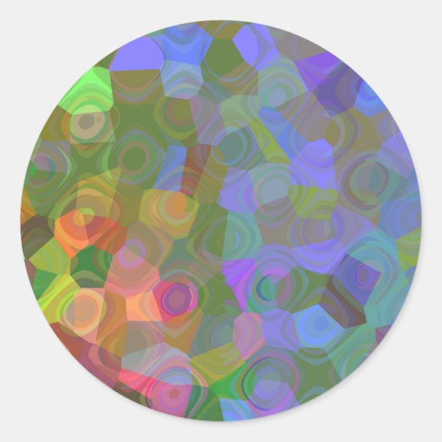 Farbfeier Runder Aufkleber (Vorderseite)