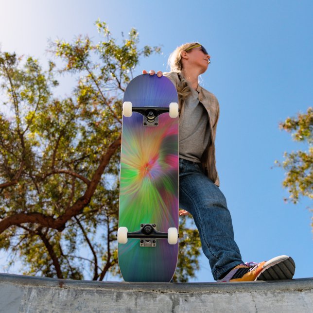 Farbfeuerwerke - coole Fraktal-Kunst Skateboard (Außenbereich 1)