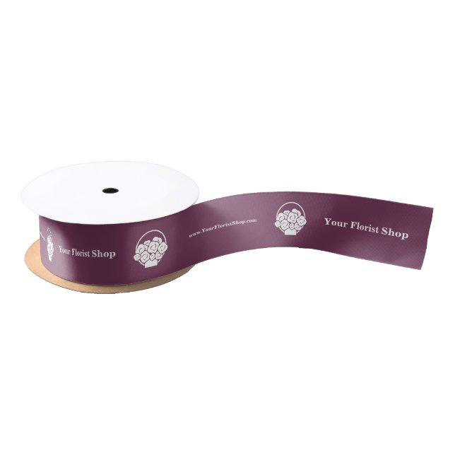 🎀🌷 Farbflora-Logo Satin Ribbon Satinband (Spule)