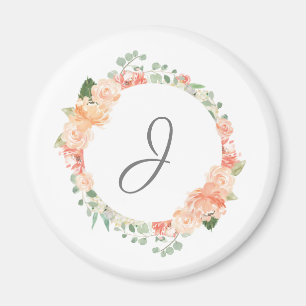 Farbflorring mit beliebigen Monogrammen Magnet