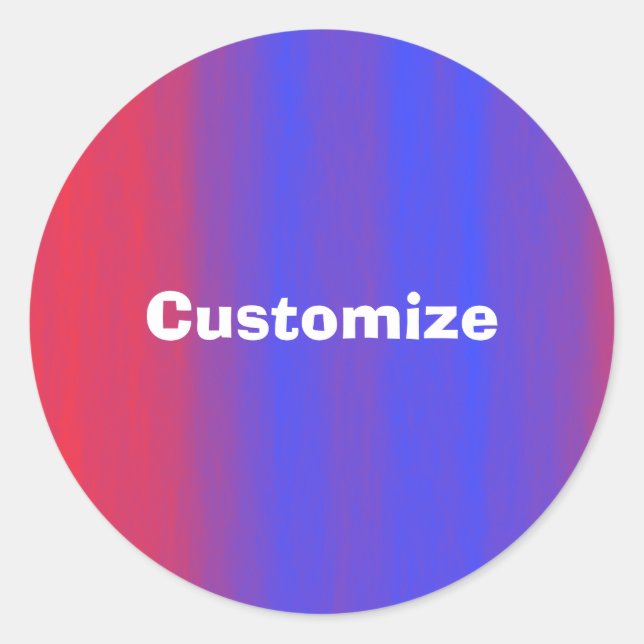 Farbfluss - Vorlage Runder Aufkleber (Vorderseite)