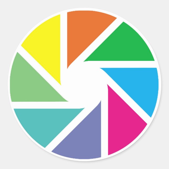 Farbformen Runder Aufkleber (Vorderseite)