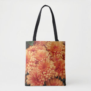 Farbfotografie von orangen Herbst-Chrysanthemen