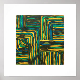 Farbfreigabe Blaue grüne Abstrakte Farbtöne Kunst Poster