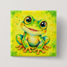 Farbfroher glücklicher Frosch Wasserfarbe