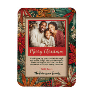 Farbfrohes Afro-Boho Frohe Weihnachten Magnet