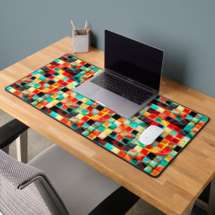Farbfrohes geometrisches helles Design Schreibtischunterlage