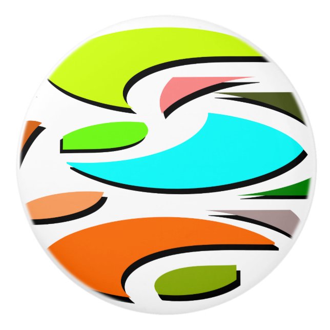 Farbgebildeter Keramikgriff Keramikknauf (Vorderseite)