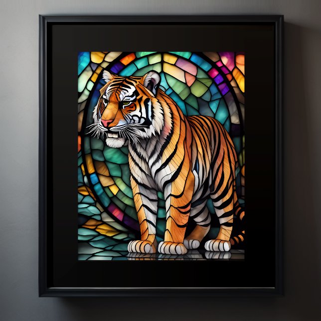 Farbgefestigtes Glas Tiger 4:5 Poster (Von Creator hochgeladen)