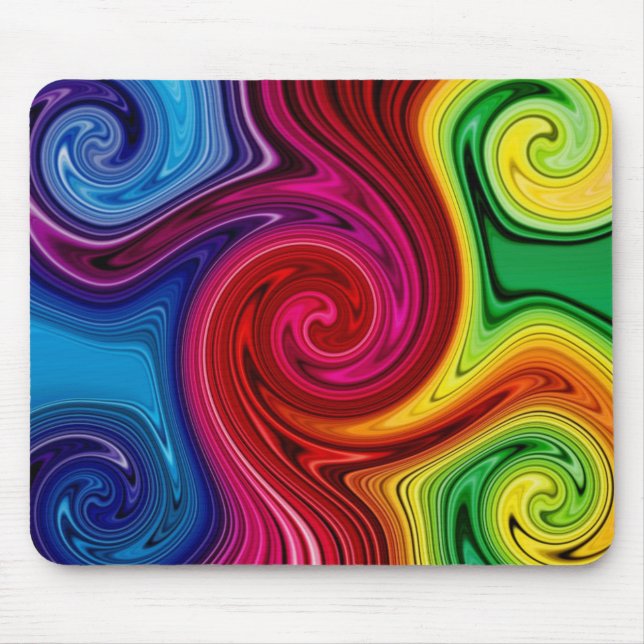 Farbgeflechte Spektraldrehscheibe Mousepad (Vorne)