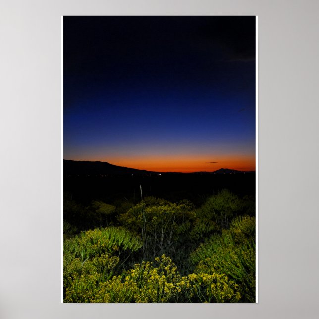 Farbgefüllter Sonnenuntergang Poster (Vorne)