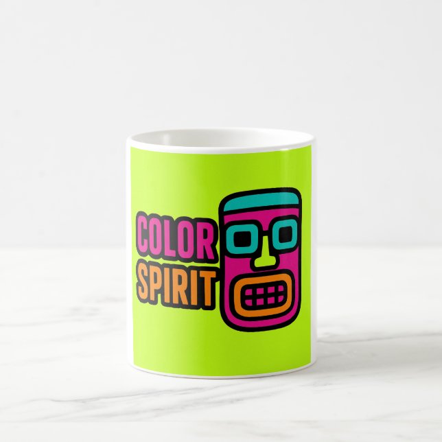 Farbgeist - Neon-Stammes-Tasse Kaffeetasse (Mittel)