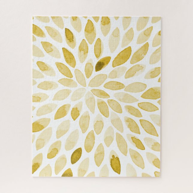 Farbgelbe Pinselstriche Puzzle (Vertikal)