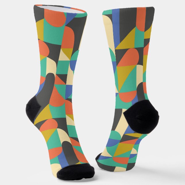 Farbgeometrie, modernes Design Socken (Gewinkelt)