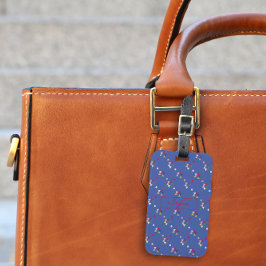 Farbgeometrisch minimalistisches blaues Muster Gep Gepäckanhänger