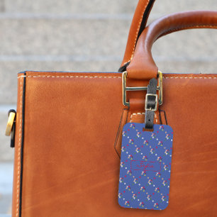 Farbgeometrisch minimalistisches blaues Muster Gep Gepäckanhänger