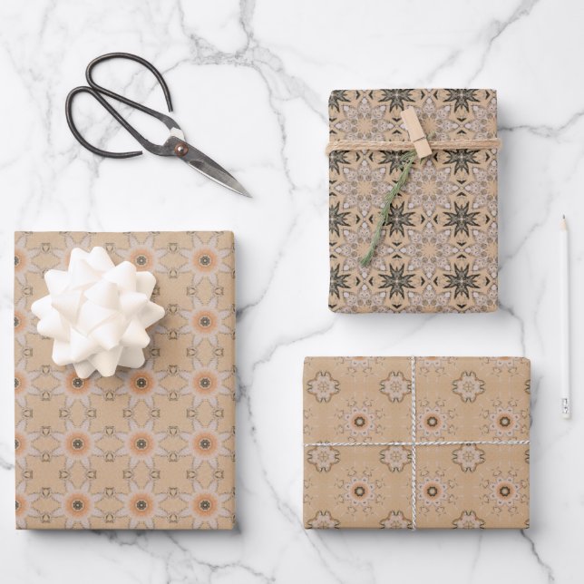 Farbgeometrisches Muster Nr. 2 Geschenkpapier Set (Vorderseite)