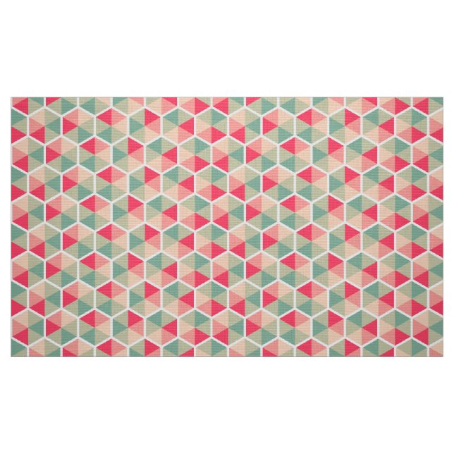 Farbgeometrisches Wabenmuster 04 Stoff (Fat Quarter (45,7 x 55,9 cm))