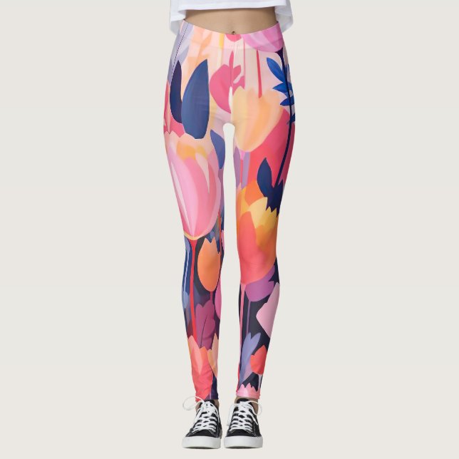 Farbgestaltung der Blume Leggings (Vorderseite)
