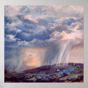 Farbgewitter Wachtel Poster