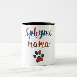 Farbgrafik Sphynx Mutter-Artistic Zweifarbige Tasse