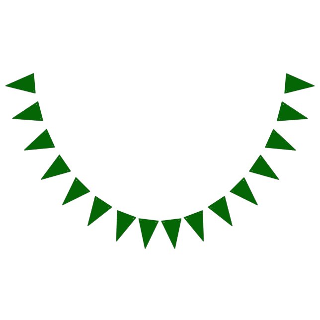 Farbgrün Wimpelkette (Alle)