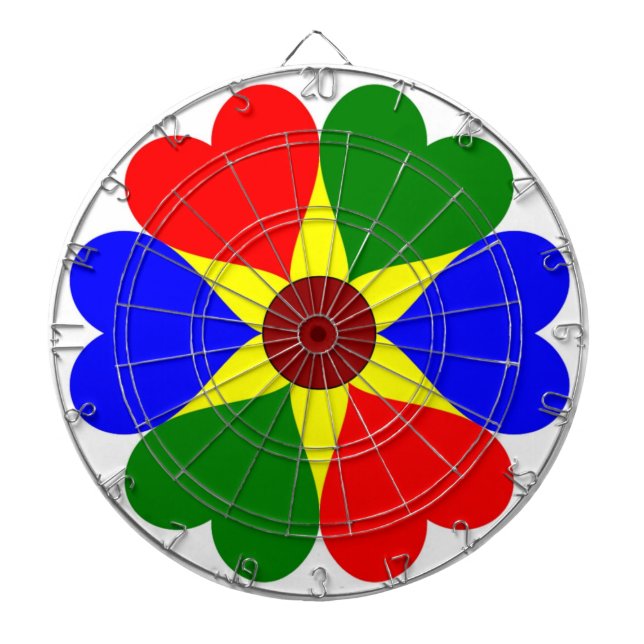 FARBHAFTE BLUME DARTSCHEIBE (vorne)