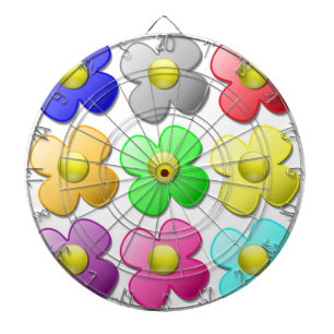 FARBHAFTE BLUME DARTSCHEIBE