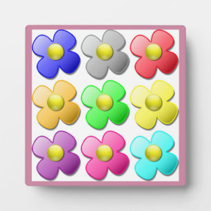 FARBHAFTE BLUME FOTOPLATTE
