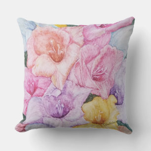 FARBHAFTE GLADIOLA BLUME PATIO KISSEN