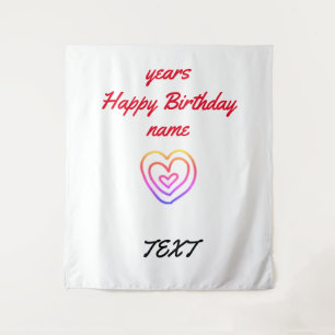 FARBHAFTE GLÜCKLICHE GEBURTSTAG GENOME TAPESTRIE WANDTEPPICH