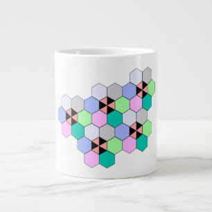 FARBHAFTE HEXAGON-FORMEN Jumbo-Tasse