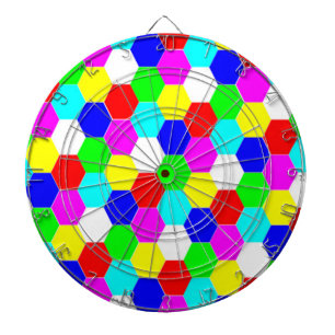 FARBHAFTE HEXAGONS DARTSCHEIBE