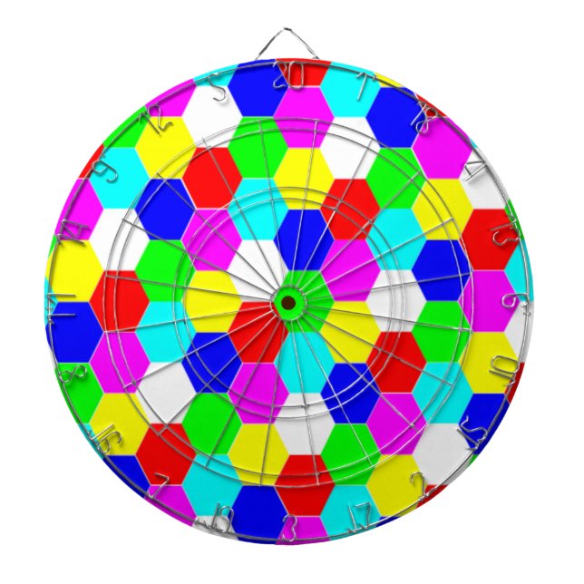 FARBHAFTE HEXAGONS DARTSCHEIBE (vorne)