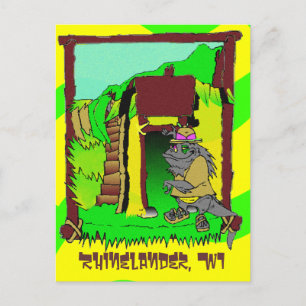 FARBHAFTE PROMO REISE Hodag Country POSTCARD Postkarte