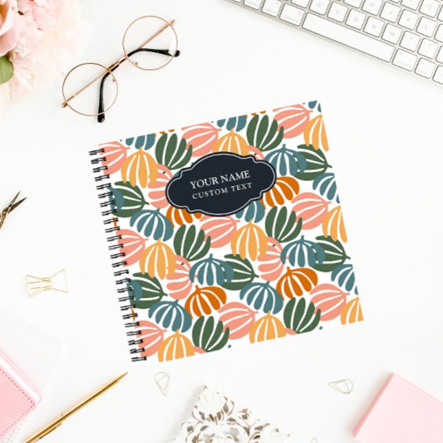 FARBHAFTE RETRO-BLÄTTER GROOVY BOTANICAL NOTIZBUCH (Von Creator hochgeladen)