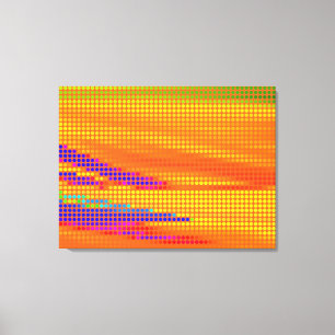 FARBHAFTE RETRO RAINBOW DOTS ART LEINWANDDRUCK