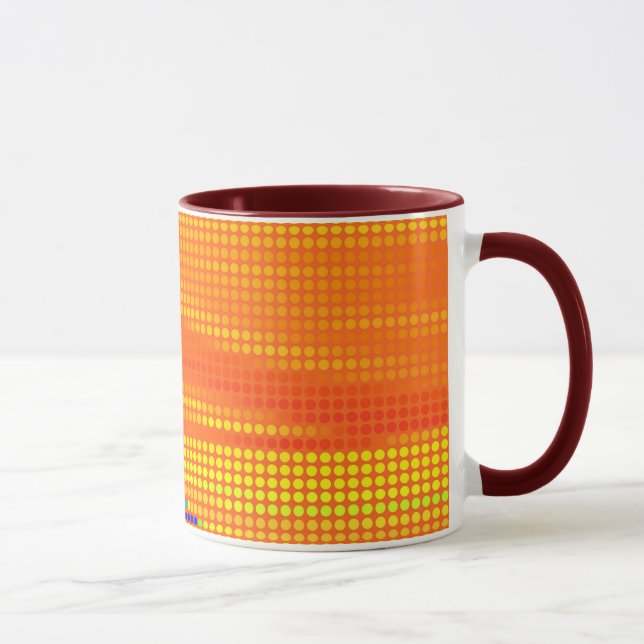 FARBHAFTE RETRO RAINBOW DOTS ART TASSE (Rechts)