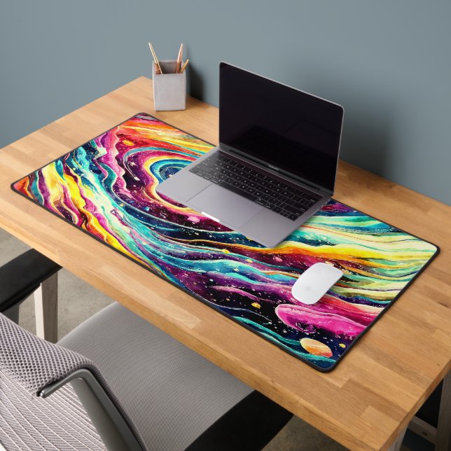 FARBHAFTE RETRO WASSERFARBE AUSSENRAUMENTWICKLUNG SCHREIBTISCHUNTERLAGE (Büro 2)