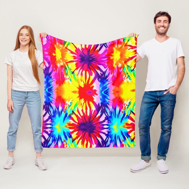 FARBHAFTE SPLASH-DESIGN MODERNE KRAWATTE DYE FLEECEDECKE (Beispiel)