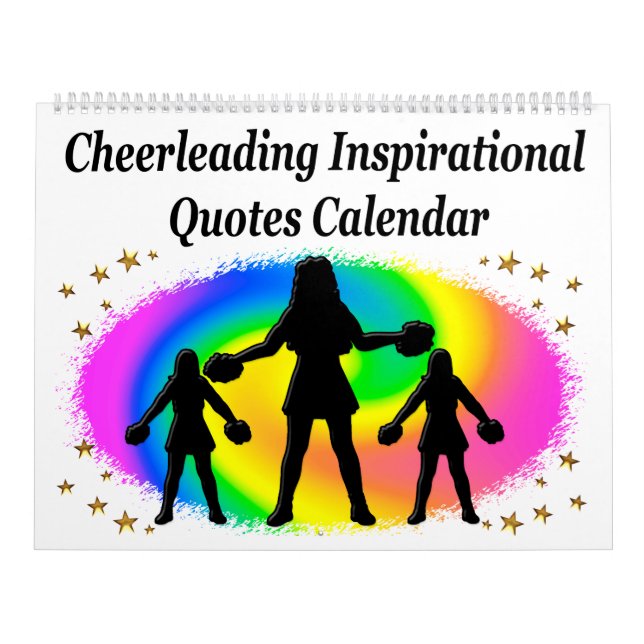 FARBHAFTER INSPIRATIONELLER QUOTE CHEERLEADING CAL KALENDER (Titelbild)