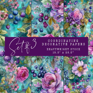 FARBHAFTES FRÜHSTÜCK DEKORATIVES PAPIER SET