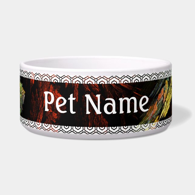 Farbharmonie Abstrakt Art Dog Bowl Napf (Vorderseite)