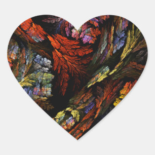 Farbharmonie Abstrakt Art Heart Sticker