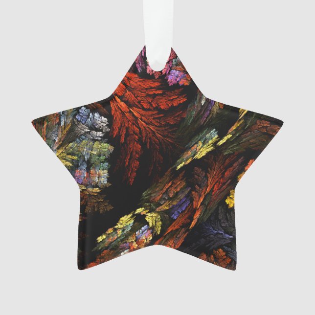 Farbharmonie Abstrakte Kunst Akrylstern Ornament (Vorderseite)
